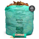 MyEcoWorld® 33Gal Compostable Yard Bags  - Single Row - 12bags