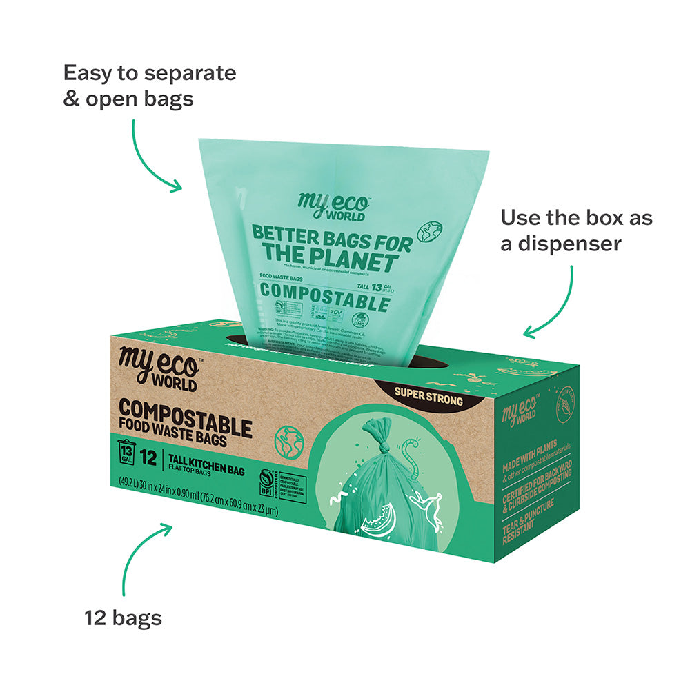 Certified Compostable Tall Kitchen Bags - Eco Girl Shop